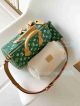 Top clone L--V Bandouliere 25 green cowhide handbag (5)_th.jpg